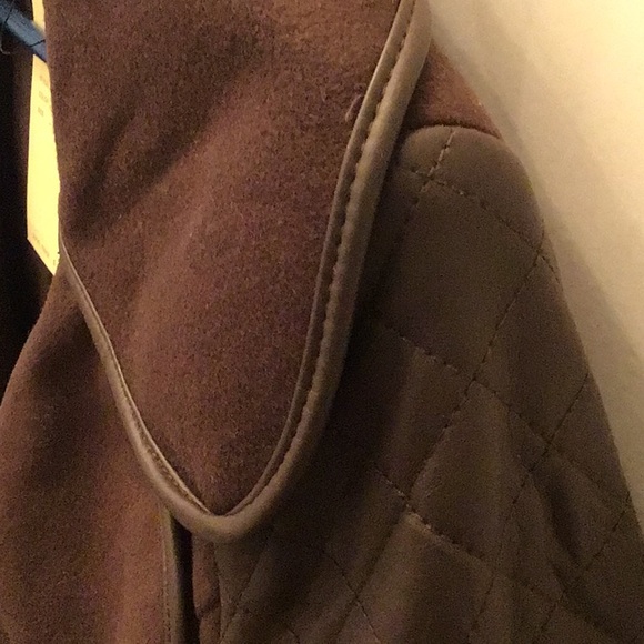 VERTIGO QUILTED WOOL DOUBLE BREASTED CHOCOLATE BROWN BRAND NEW COAT. BEAUTIFUL - Picture 16 of 16